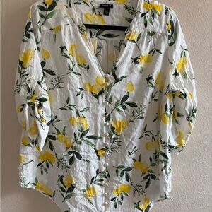 Floral Button-Up Blouse